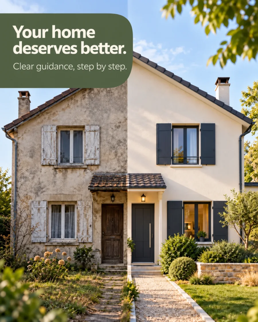 Before-and-after transformation — Meta Ads creative concept for this sector