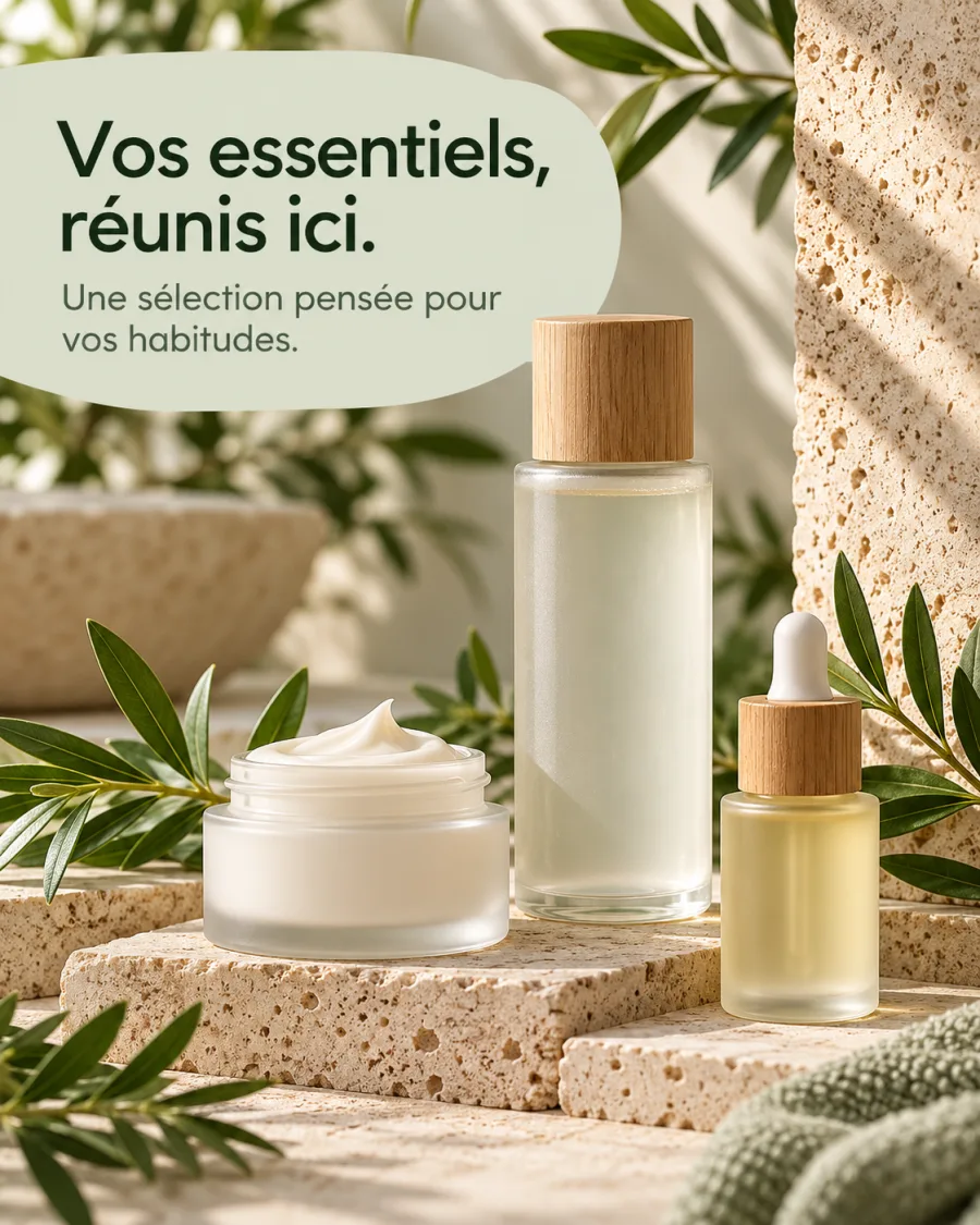 Sélection des essentiels — exemple de création Meta Ads pour ce secteur